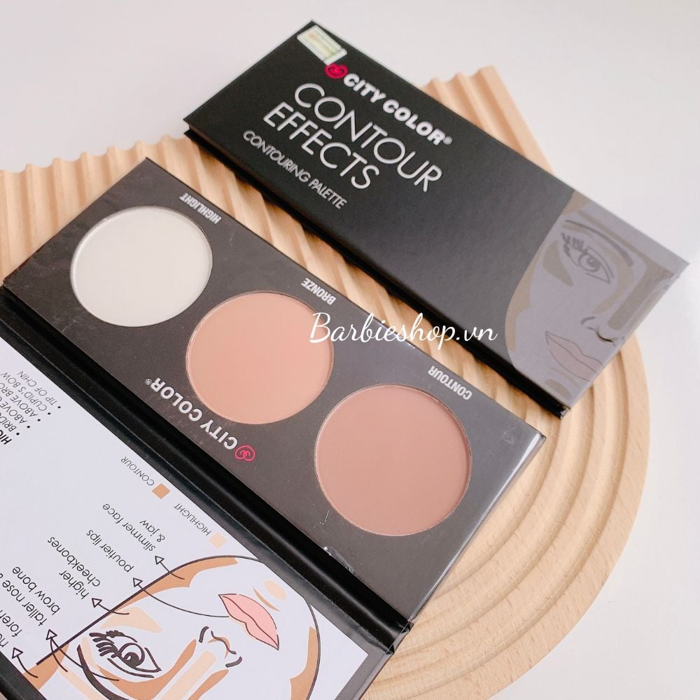 Bảng Phấn Tạo Khối Và Highlight 3 Ô City Color Contour Palette 5.4GBảng  Phấn Tạo Khối Và Highlight 3 Ô City Color Contour Palette 5.4G – Barbieshop