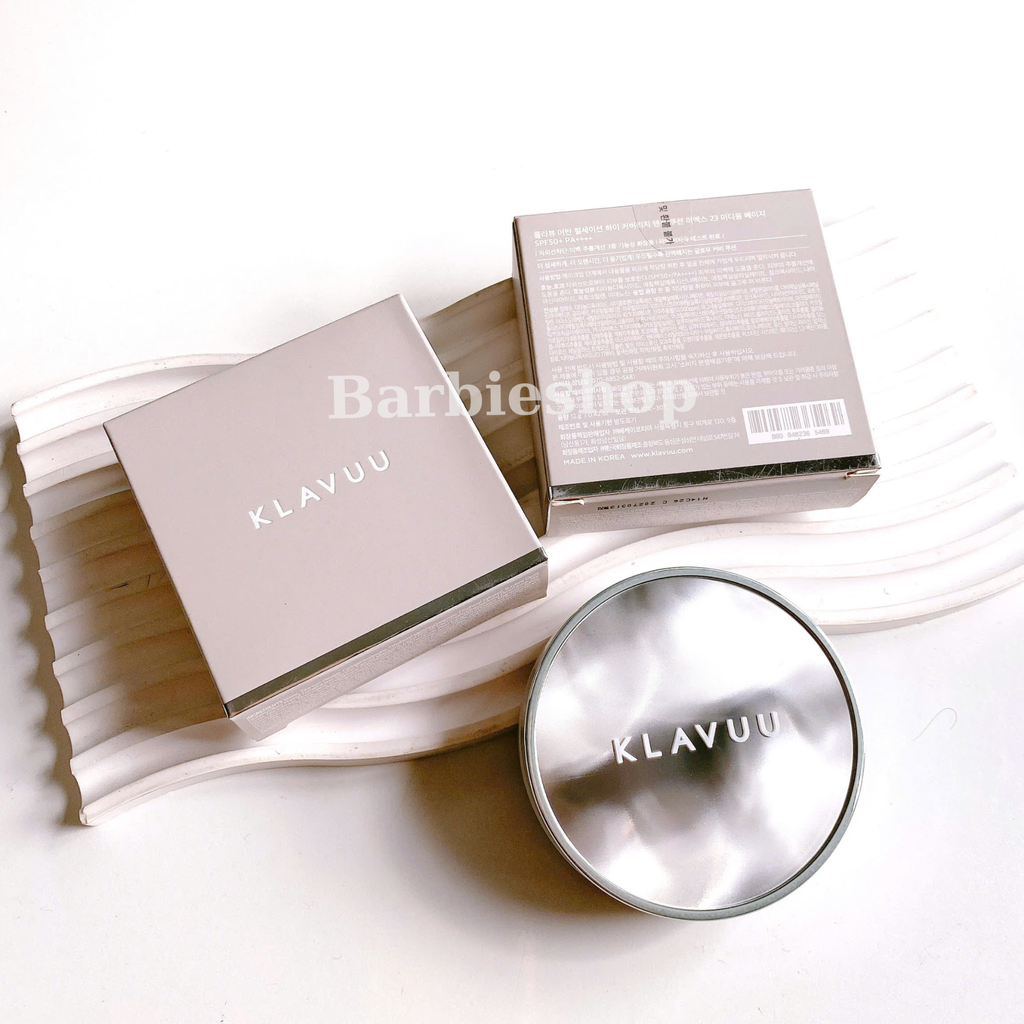 Phấn Nước Klavuu Urban Pearlsation High Coverage Tension - Marine Collagen Aqua - Actress Backstage Boosting Cushion [Xanh - Xám - Hồng]