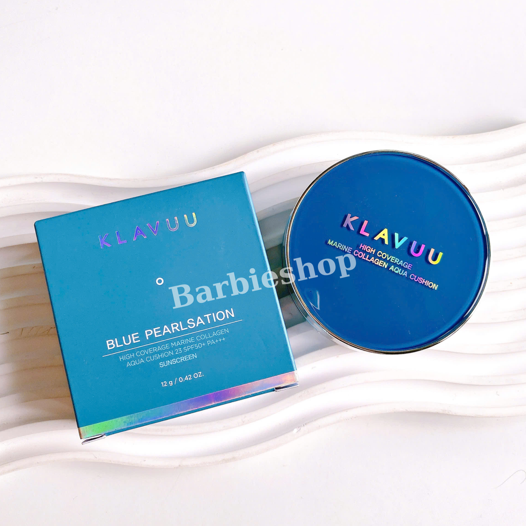 Phấn Nước Klavuu Urban Pearlsation High Coverage Tension - Marine Collagen Aqua - Actress Backstage Boosting Cushion [Xanh - Xám - Hồng]