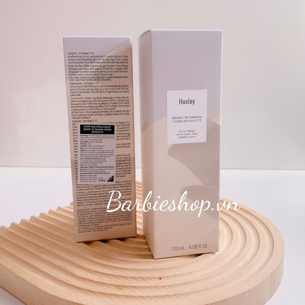 Nước Hoa Hồng Huxley Chiết Xuất Xương Rồng Toner Extract It 120ml