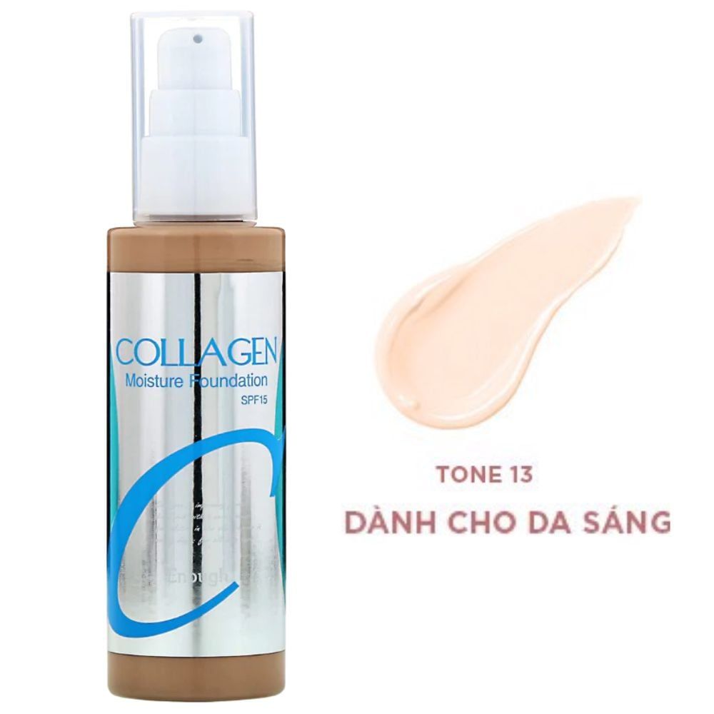 Kem Nền Enough Foundation 100ml Đủ Dòng (Ultra X10 Cover Up Collagen, Collagen Moisture SPF15, 8 Peptide Full Cover Perfect, Rich Gold Double Wear, Collagen 3 in 1 Whitening Moisture)