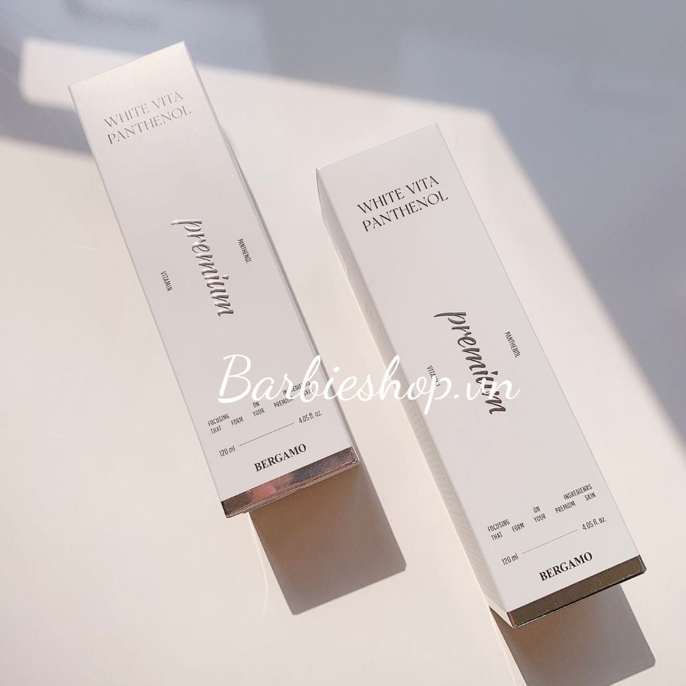 Tinh Chất Serum Bergamo White Vita Panthenol & 24k Gold Essence 120ml - Trắng, Vàng