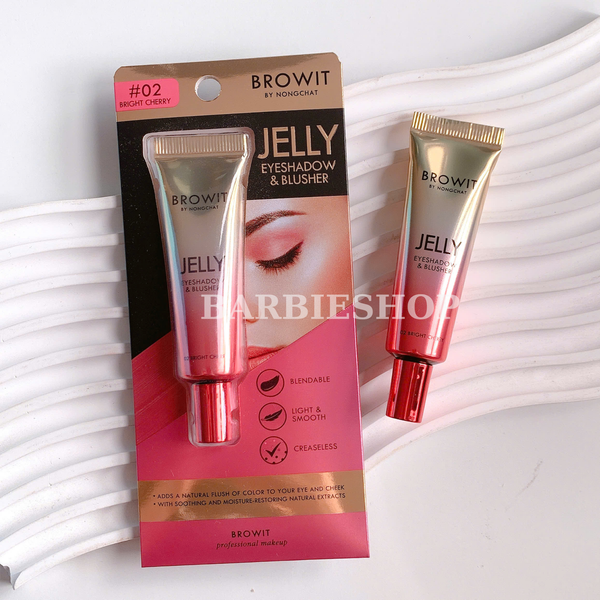 Kem Má Hồng Và Phấn Mắt Nongchat Browit Jelly Eyeshadow & Blusher 10g