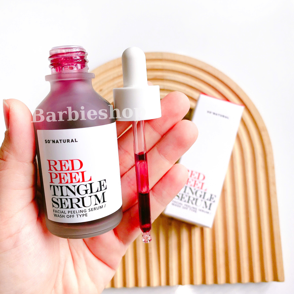 Tinh chất tẩy da chết hóa học So'Natural Red Peel Tingle / red peel white Serum 11ml - 35ml