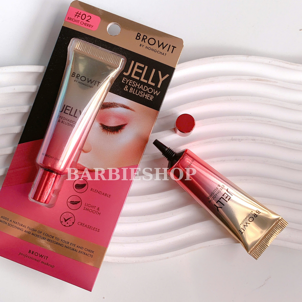 Kem Má Hồng Và Phấn Mắt Nongchat Browit Jelly Eyeshadow & Blusher 10g