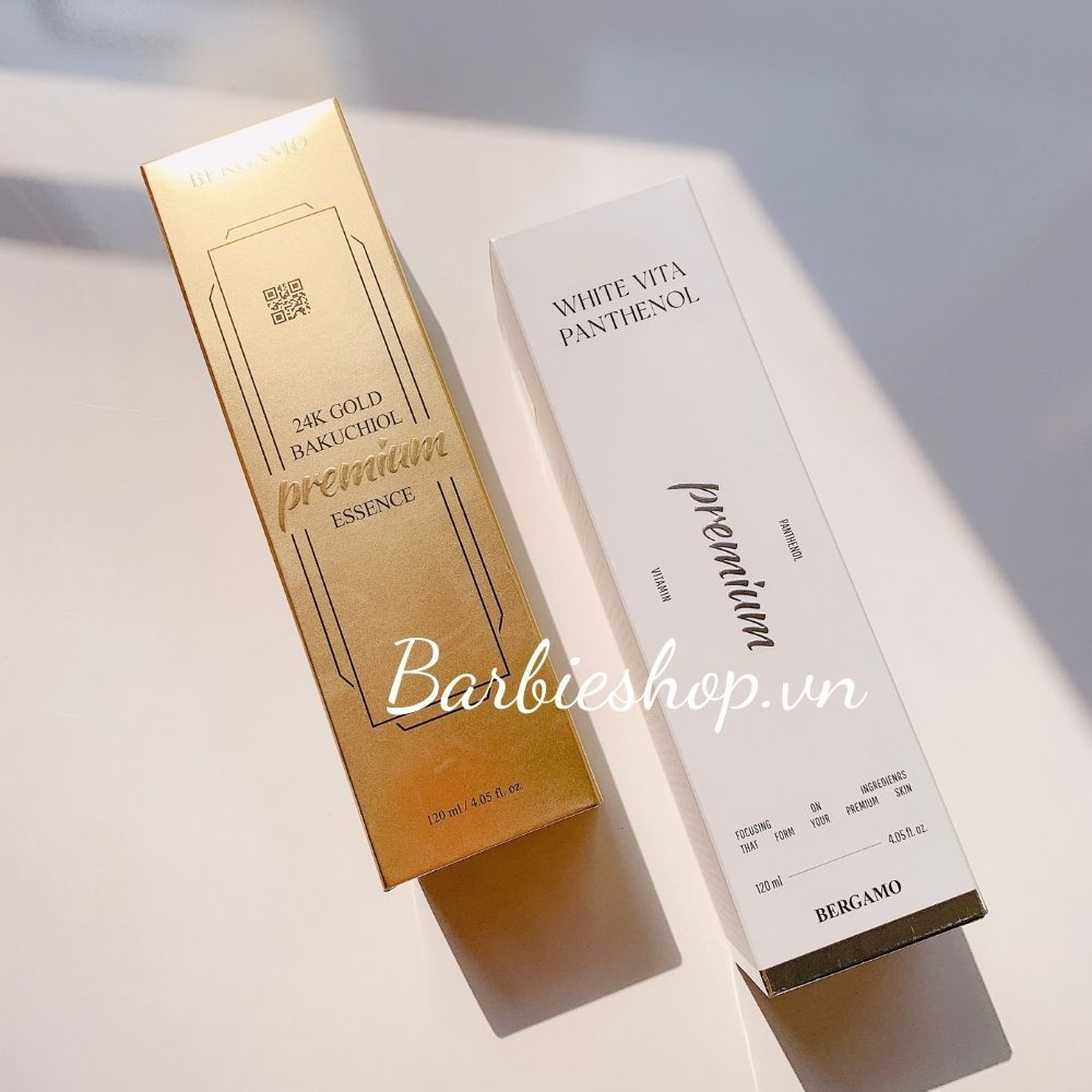 Tinh Chất Serum Bergamo White Vita Panthenol & 24k Gold Essence 120ml - Trắng, Vàng