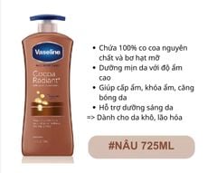 Dưỡng Thể Vaseline 725ML Mẫu Mới Vòi Xanh (Đủ Màu)