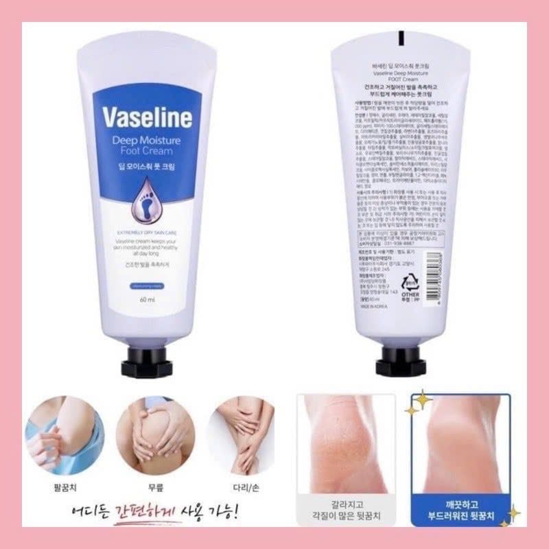 Kem Dưỡng Da Tay Và Móng Vaseline Deep Moisture Hand & Nail Cream 60ML - 80ML Hàn Quốc