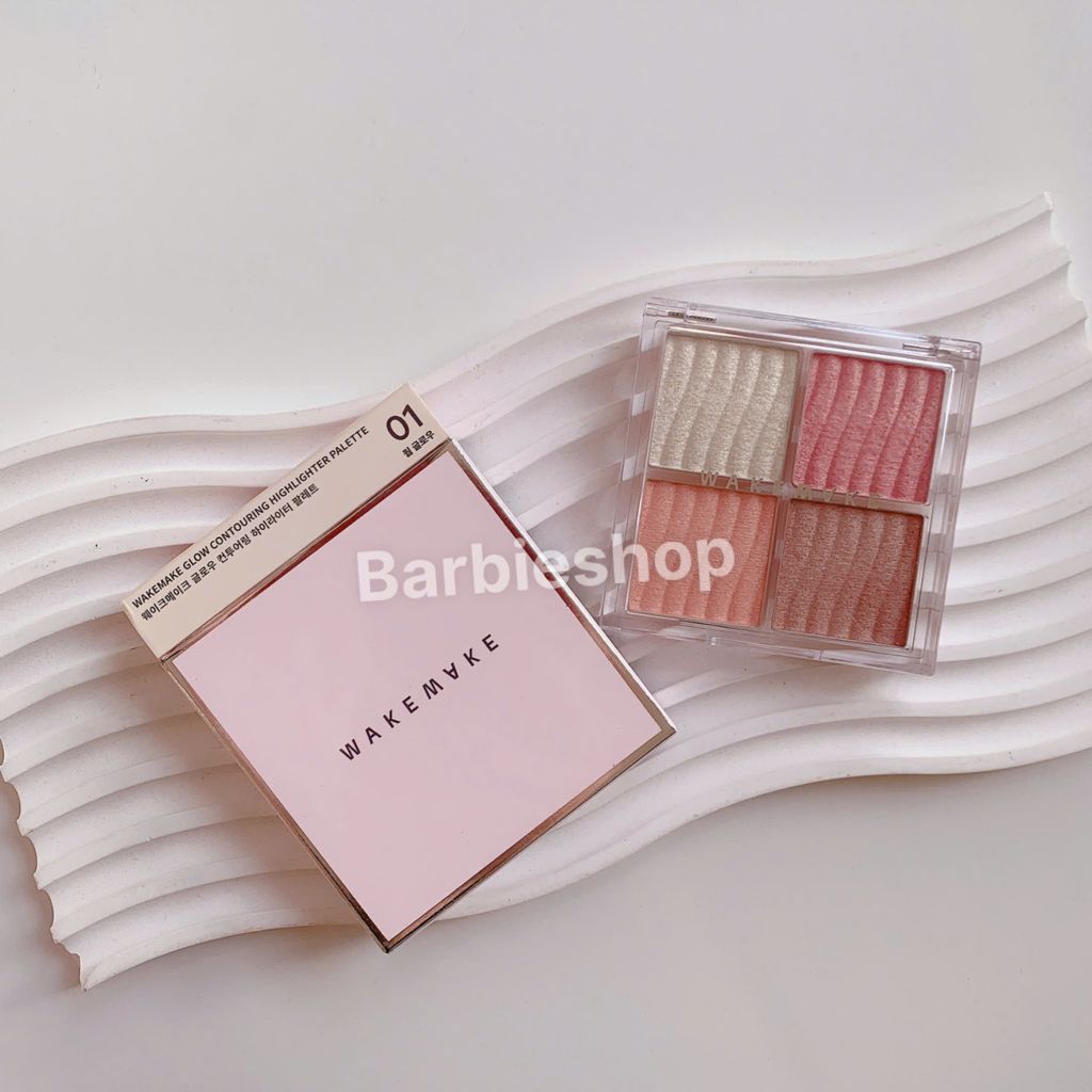 Phấn Bắt Sáng 4 Ô Wakemake Glow Contouring Highlighter Palette 7.8g
