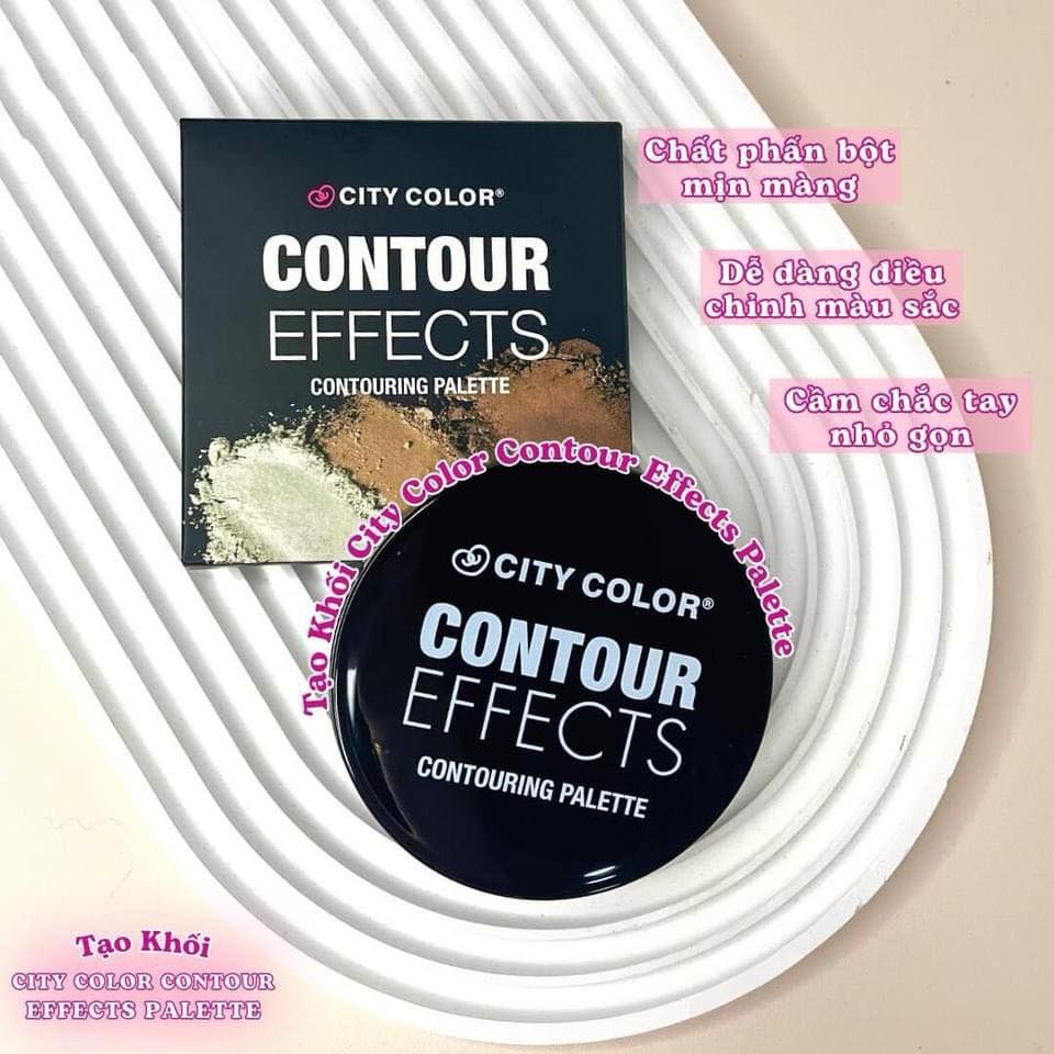 Bảng Phấn Tạo Khối Và Highlight 3 Ô City Color Contour Palette 5.4G