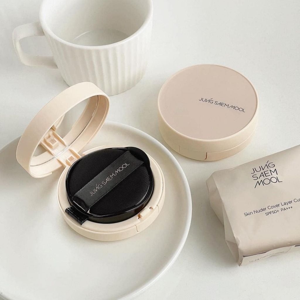 [Kèm Lõi] Phấn Nước Jung Saem Mool Essential Skin Nuder Cushion-Nuder Long Wear Cushion-Nuder Cover Layer Cushion 14g