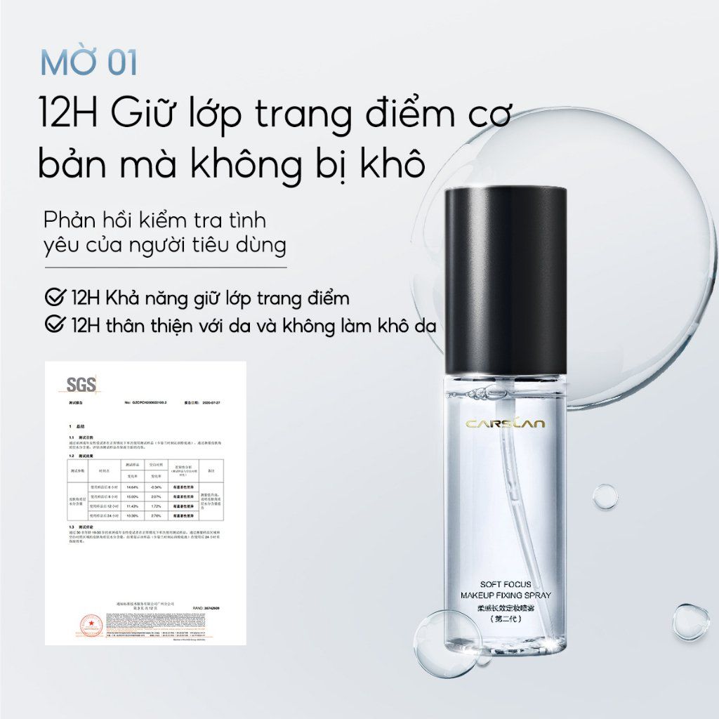 Xịt Khóa Nền Carslan Makeup Fixing Spray 50ml