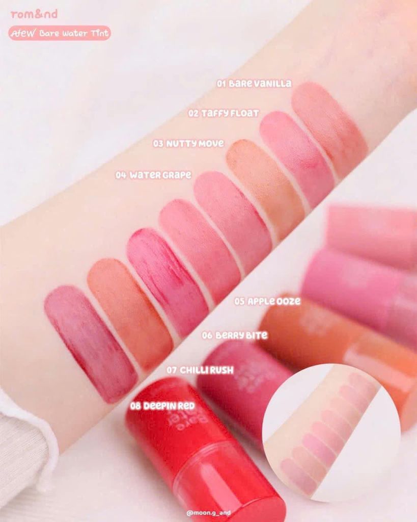 Son Tint Bóng Romand Bare Water Tint
