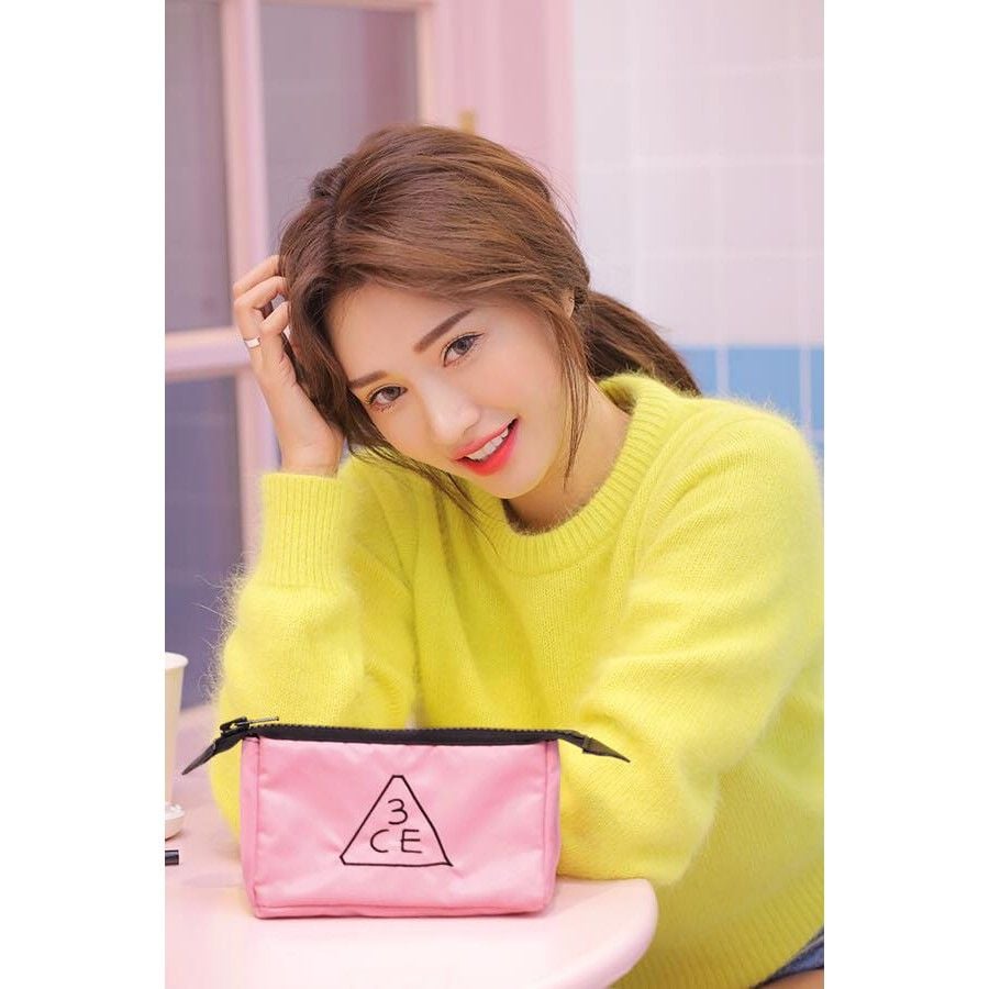 Túi Vải Đựng Mỹ Phẩm 3CE Rumour Pouch Pink - Black