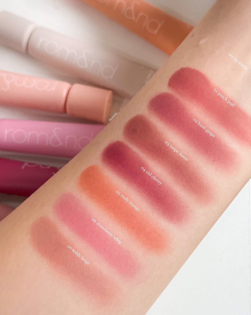 Son kem bùn Romand Color Lip Matte dạng tuýp (NEW)