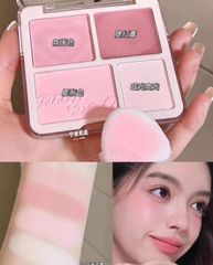 Phấn Má Hồng Và Phấn Bắt Sáng 4 Ô Judydoll Blush Highlighter Palette 9g