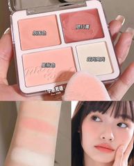 Phấn Má Hồng Và Phấn Bắt Sáng 4 Ô Judydoll Blush Highlighter Palette 9g