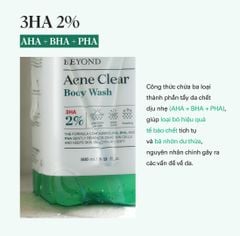 Sữa Tắm Mụn Lưng Beyond Acne Clear Body Wash 500ml