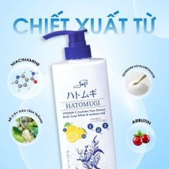 Sữa Tắm Dưỡng Ẩm, Trắng Da Chiết Xuất Ý Dĩ  Hatomugi Moisturizing & Washing The Body Soap 800ml