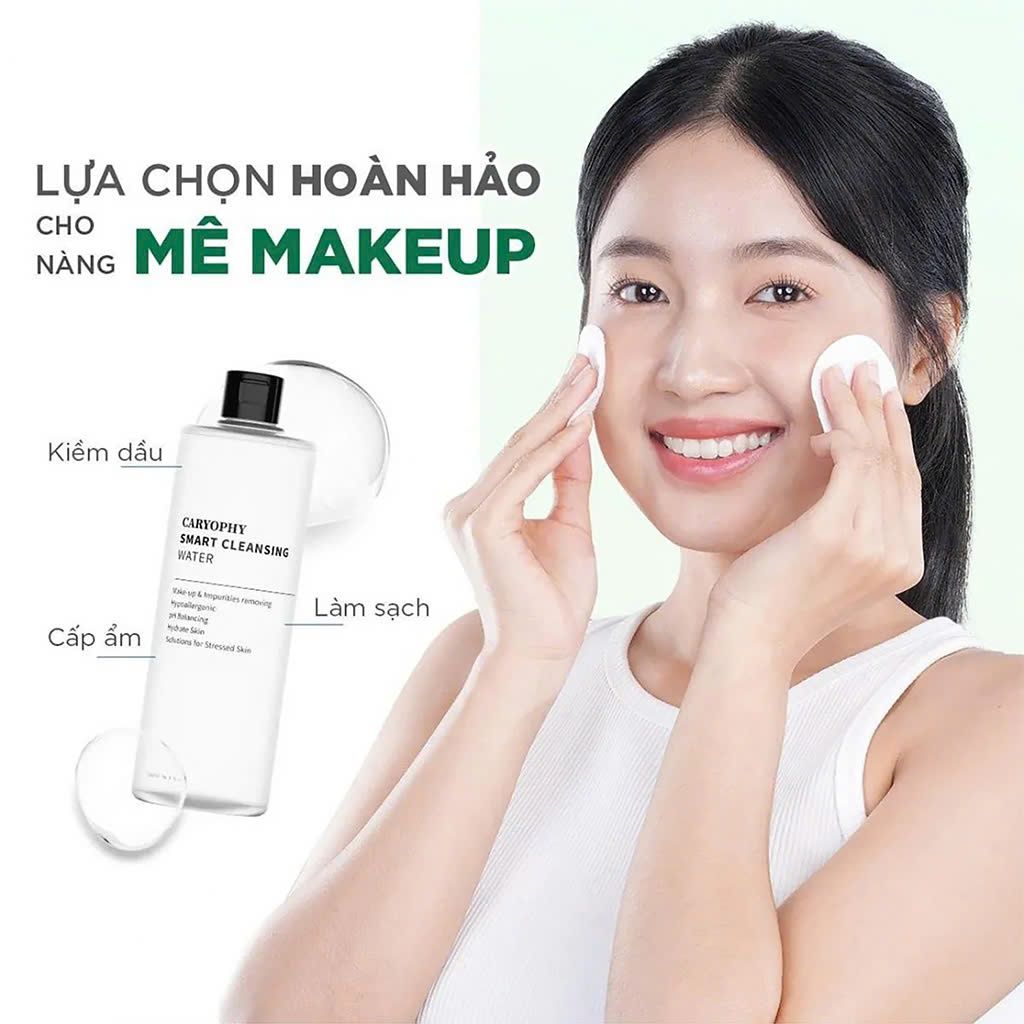 Nước Tẩy Trang Caryophy Smart Cleansing Water 500ml - Cho Da Dầu Mụn, Nhạy Cảm