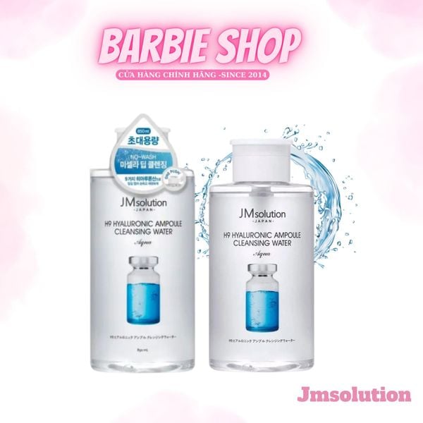 Tẩy Trang Jmsolution H9 hyaluronic ampoule cleansing water 500ml