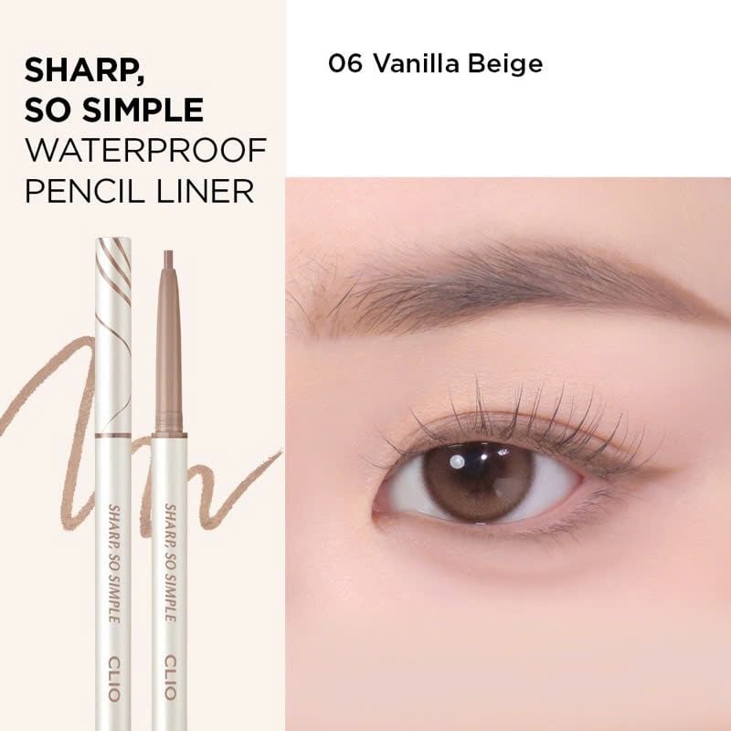Kẻ Mắt Dạng Sáp Clio Sharp, So Simple Waterproof Pencil Liner (Màu Đen + Màu Nâu)