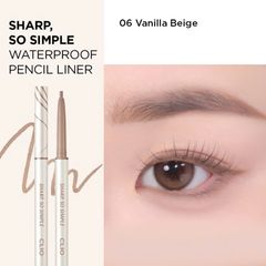 Kẻ Mắt Dạng Sáp Clio Sharp, So Simple Waterproof Pencil Liner (Màu Đen + Màu Nâu)