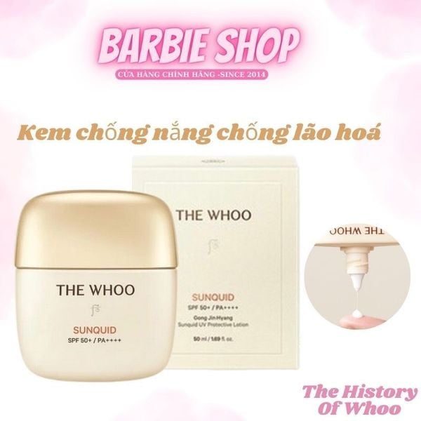 Kem Chống Nắng The Whoo Gongjinhyang Sunquid UV Protective Lotion SPF 50+/PA++++ 50ml
