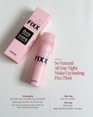 Xịt khoá nền SO Natural Water Glow - Water Real Matte - All day tight Make Up setting fixx 75ml - 120ml