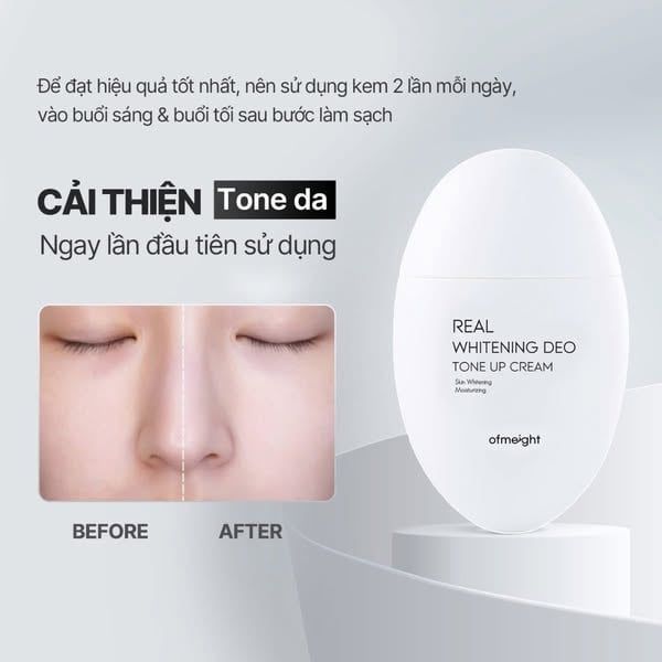 Kem Dưỡng Sáng Da, Dưỡng Ẩm Ofmeight Real Whitening Deo Tone Up Cream 50ml