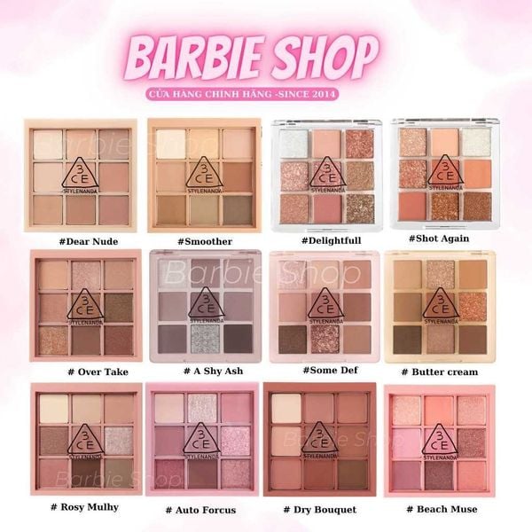 Màu Mắt 9 Ô 3CE Multi Eye Color Pallette ( #KNOTTED PINK )