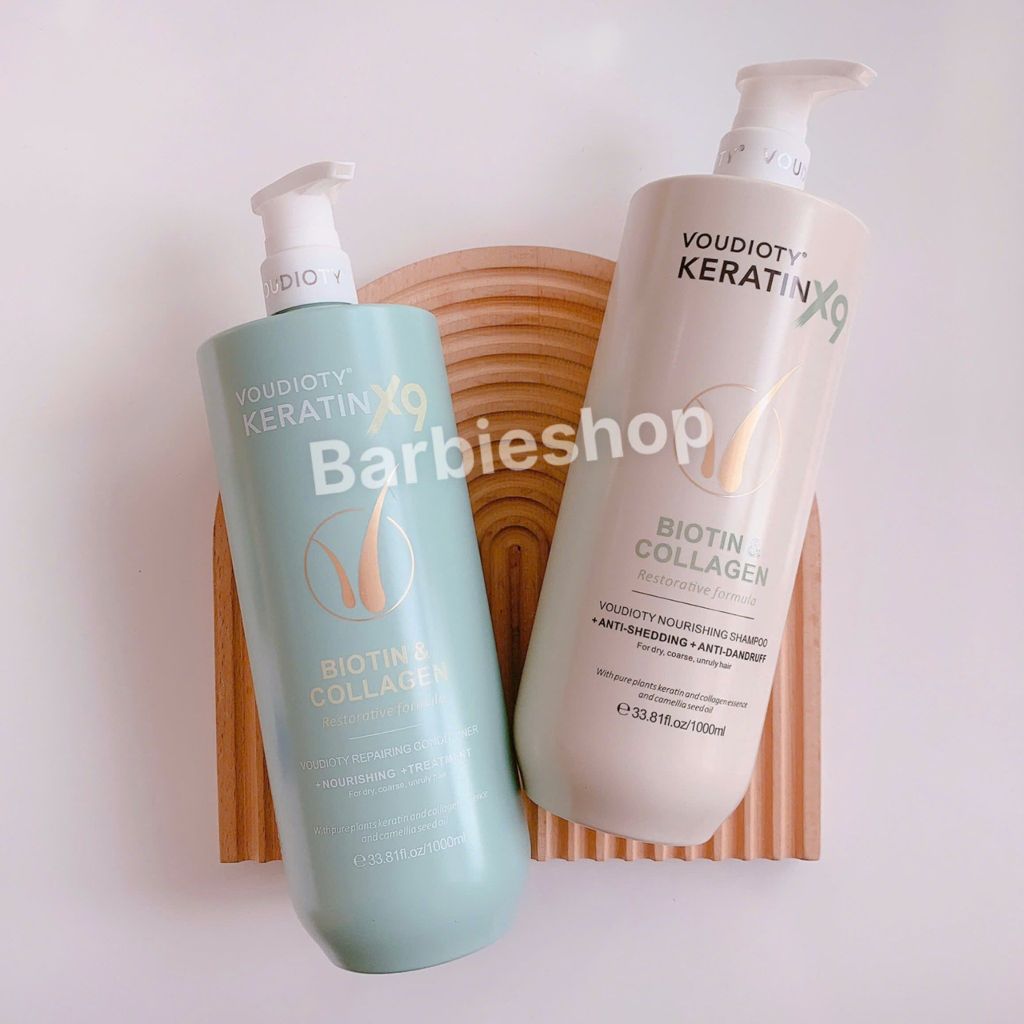 Bộ Dầu Gội Xả Voudioty Keratin X9 Biotin & Collagen 500ml -1000ml