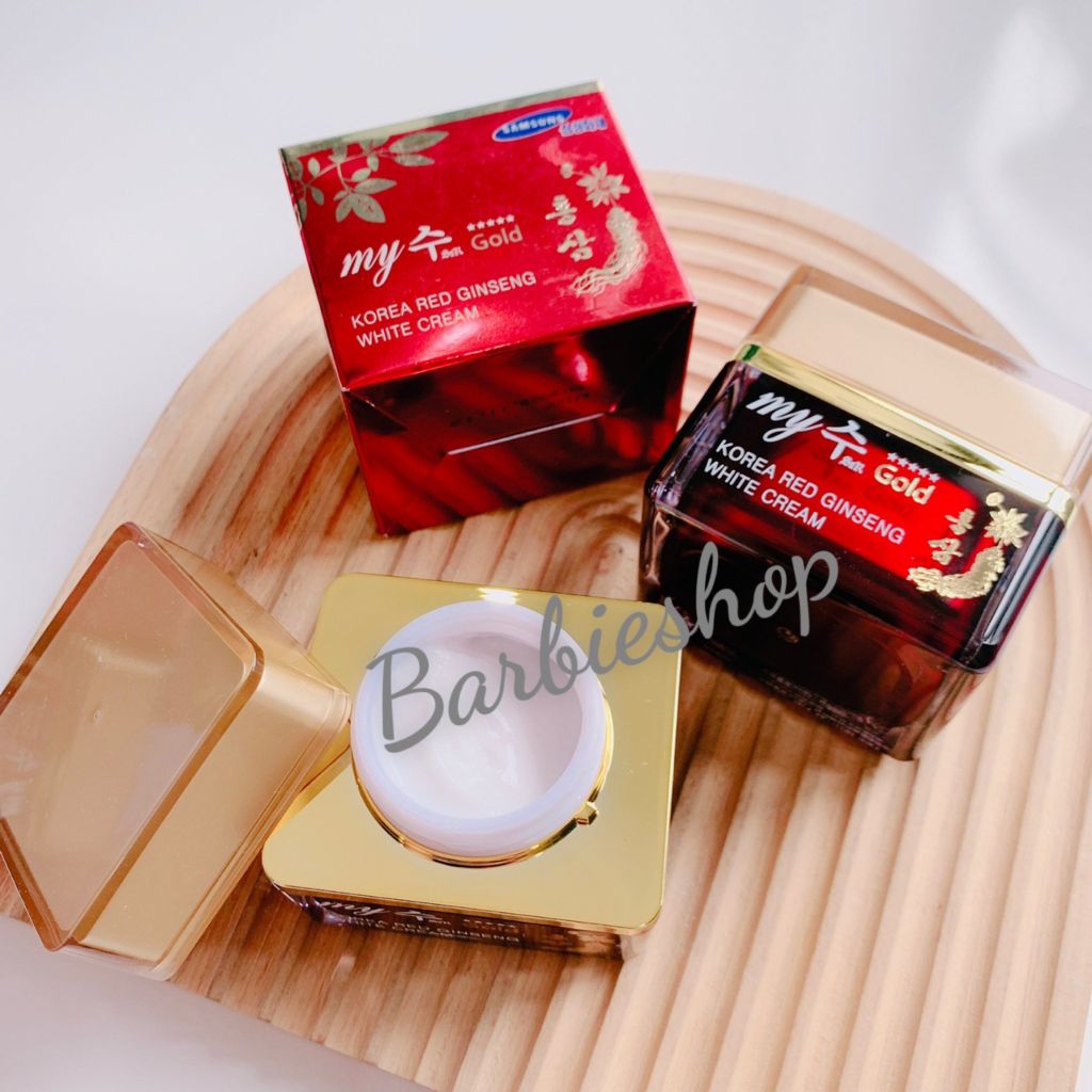 Kem Sâm Ngăn Ngừa Lão Hóa Làm Sáng Da My Gold Korea Red Ginseng Aqua Wrinkle & Whitening Cream 50ml