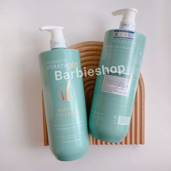 Bộ Dầu Gội Xả Voudioty Keratin X9 Biotin & Collagen 500ml -1000ml