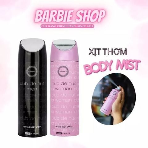 Xịt Body ARMAF Club The Nuit Perfume Body Spray 200ml