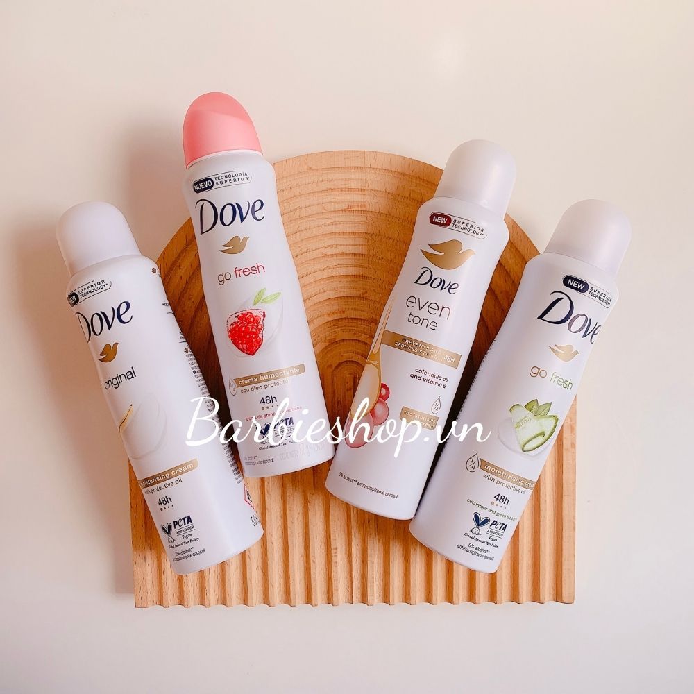 Xịt Khử Mùi Dove Go Fesh 150ml - 250ml