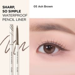 Kẻ Mắt Dạng Sáp Clio Sharp, So Simple Waterproof Pencil Liner (Màu Đen + Màu Nâu)