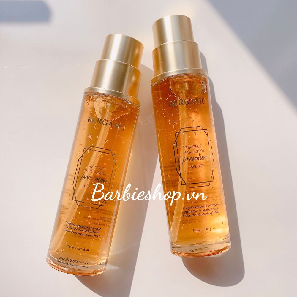 Tinh Chất Serum Bergamo White Vita Panthenol & 24k Gold Essence 120ml - Trắng, Vàng