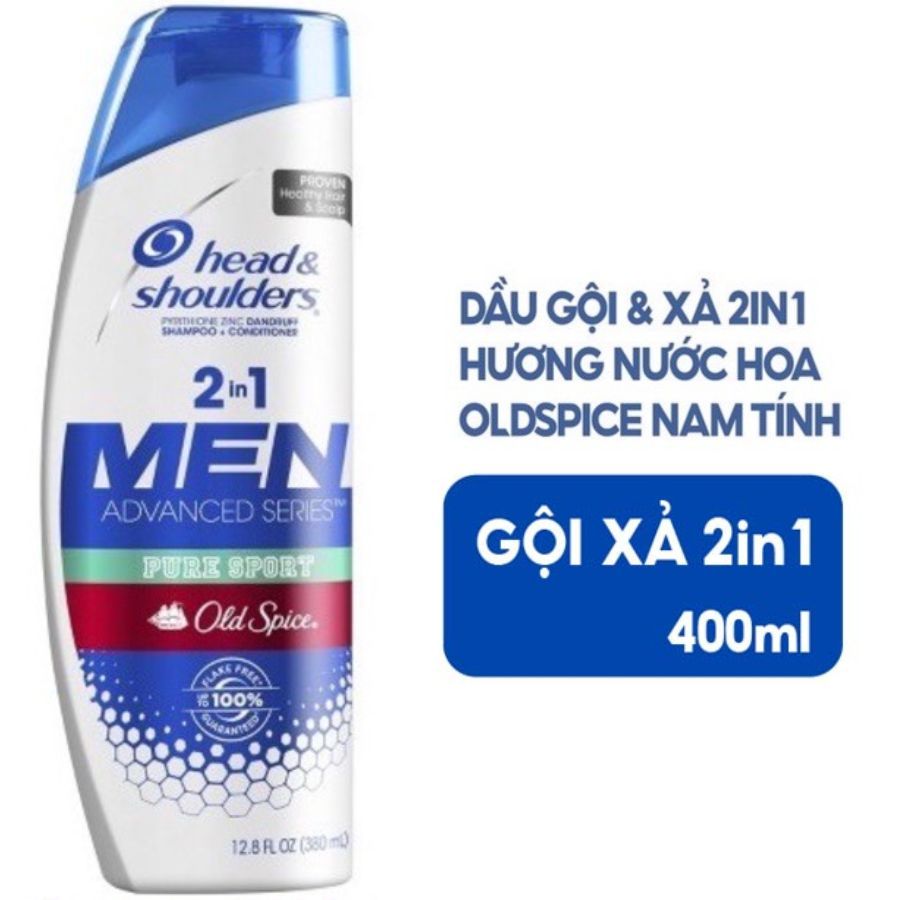 Dầu gội xả 2in1 Head & Shoulders 400ml Classic Clean Dry Scalp Care Smooth Silky
