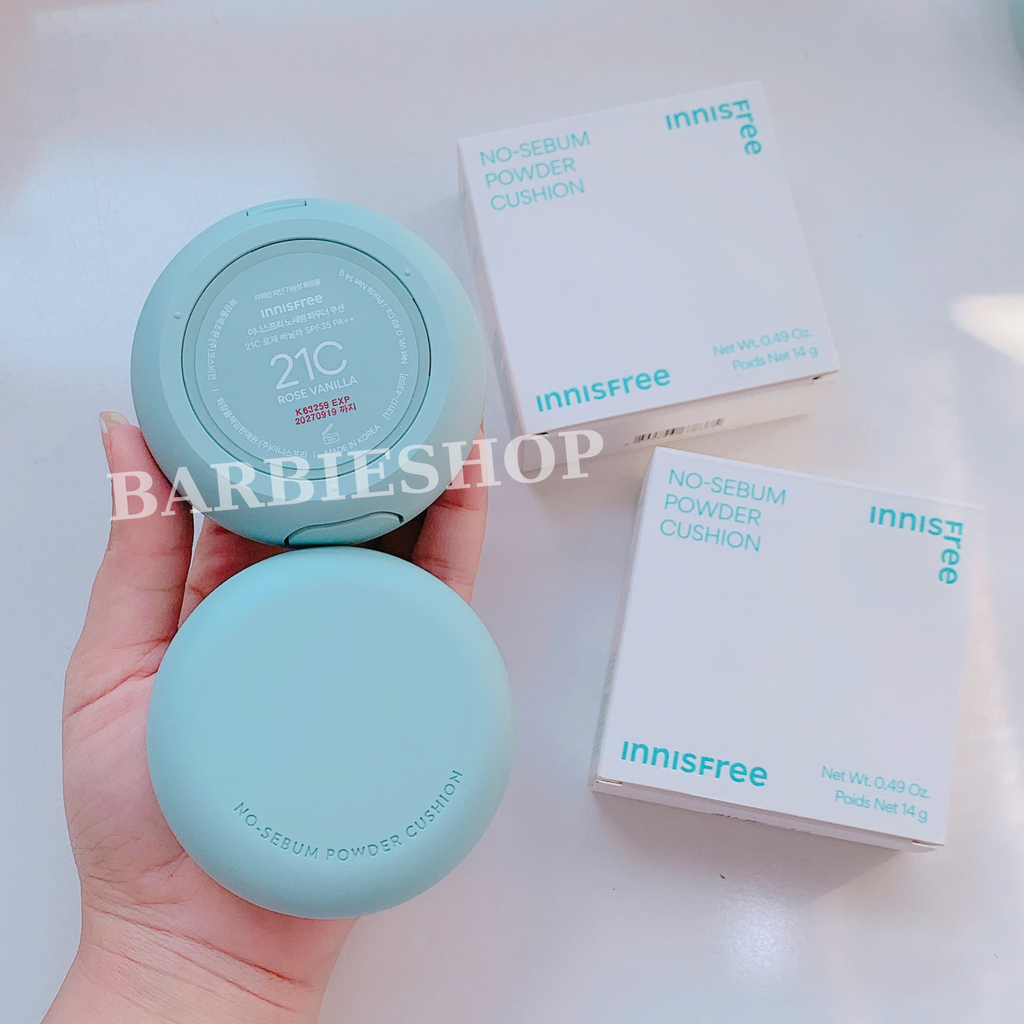 Phấn Nước Kiềm Dầu Che Phủ Cao Innisfree No Sebum Powder Cushion (Tone 21C- 21N- 23N)