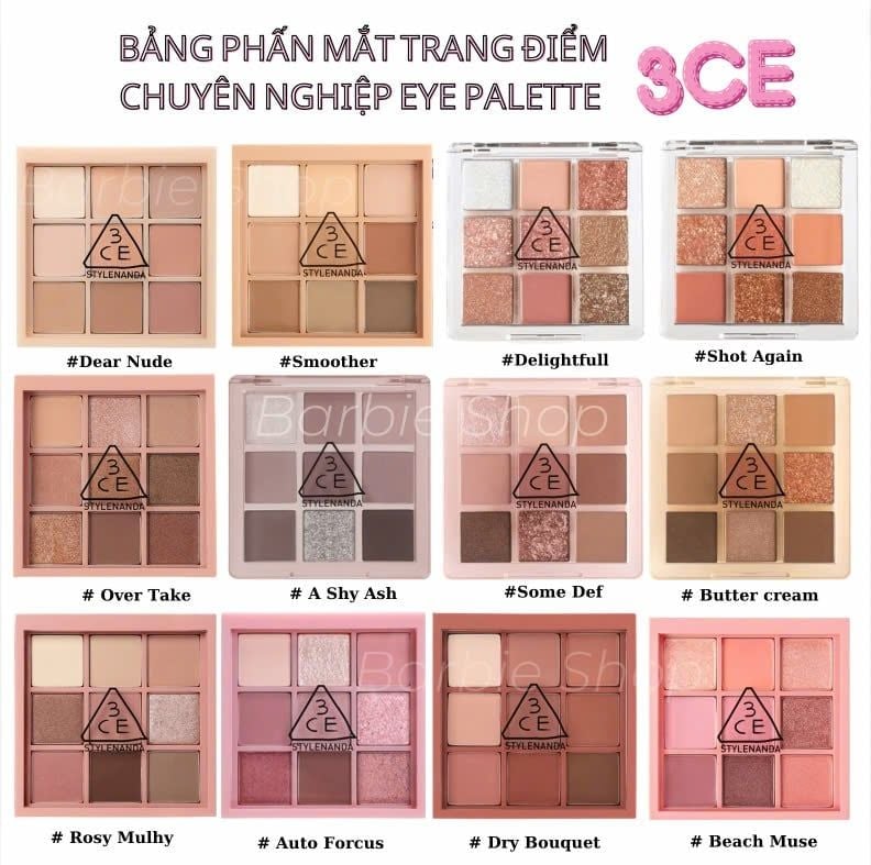 Màu Mắt 9 Ô 3CE Multi Eye Color Pallette ( #KNOTTED PINK )