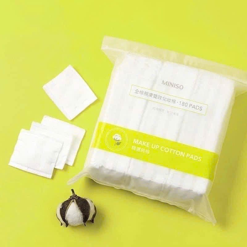 Hộp Bông Tẩy Trang Miniso 180 Miếng Và 1000 Miếng Nhật Bản