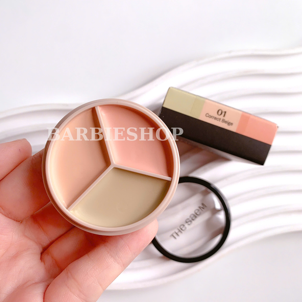 Che Khuyết Điểm Triệt Sắc The Saem Cover Triple Pot Concealer