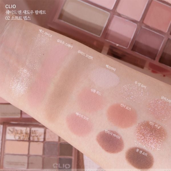 Màu Mắt 12 Ô Clio Shade & Shadow Palette