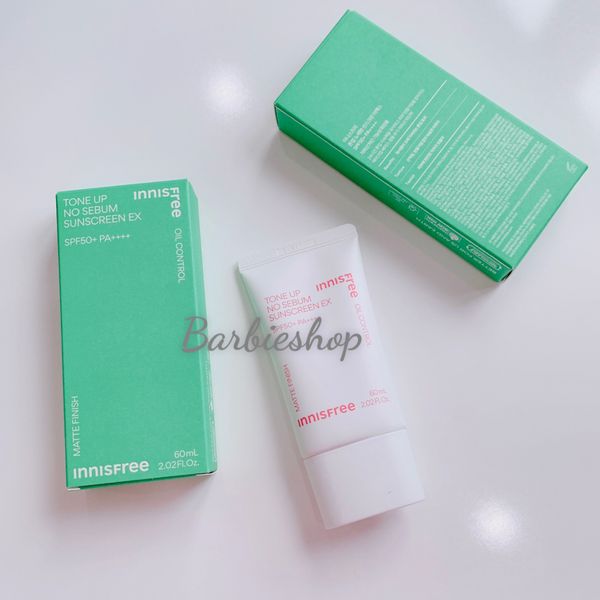 Mẫu Mới Kem Chống Nắng Innisfree Tone Up No Sebum - Intensive Long-Lasting Sunscreen EX 60ml
