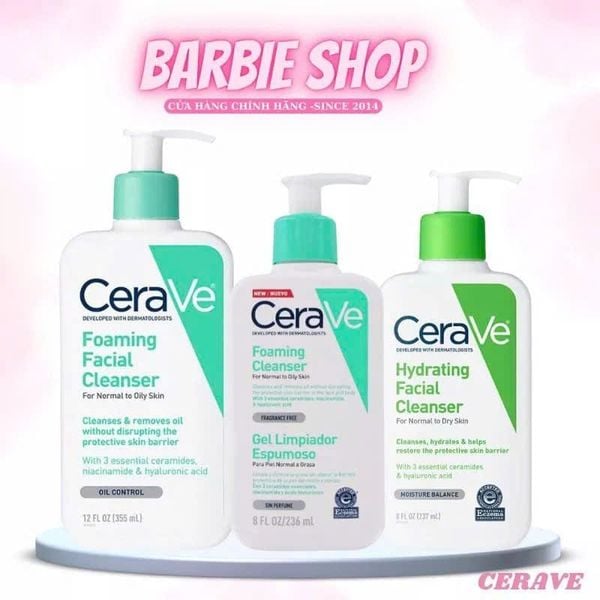 Sữa Rửa Mặt Cerave Foaming Facial Cleanser (Da Dầu) 236ml - 473ml