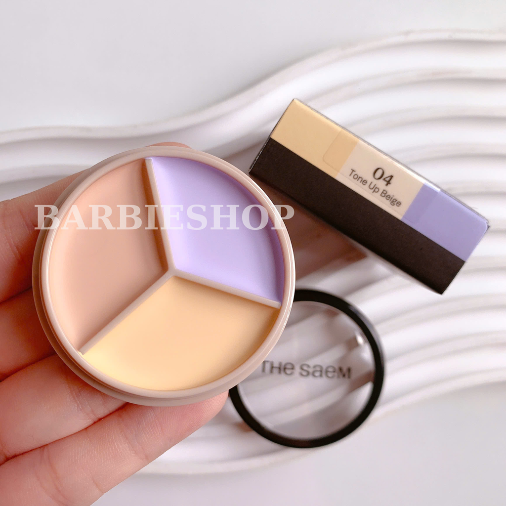 Che Khuyết Điểm Triệt Sắc The Saem Cover Triple Pot Concealer