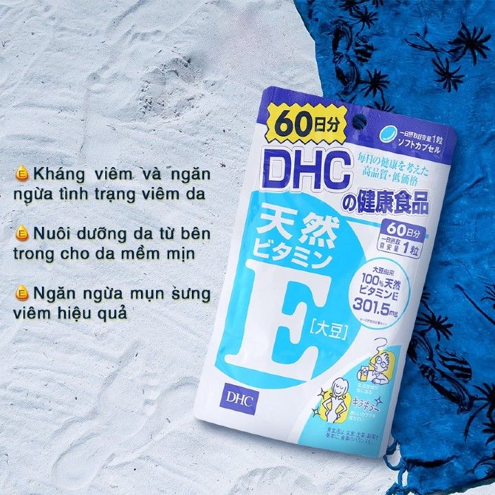 Viên Uống Vitamin E DHC Nhật Bản 60 viên