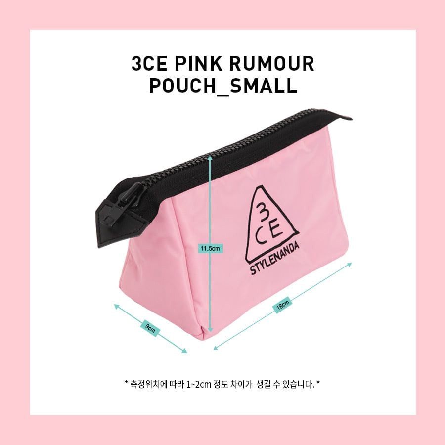 Túi Vải Đựng Mỹ Phẩm 3CE Rumour Pouch Pink - Black