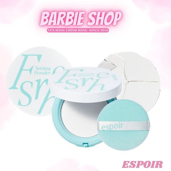 Phấn Phủ Kiềm Dầu Espoir Fresh Setting Powder Chữ Xanh (Mẫu Mới)